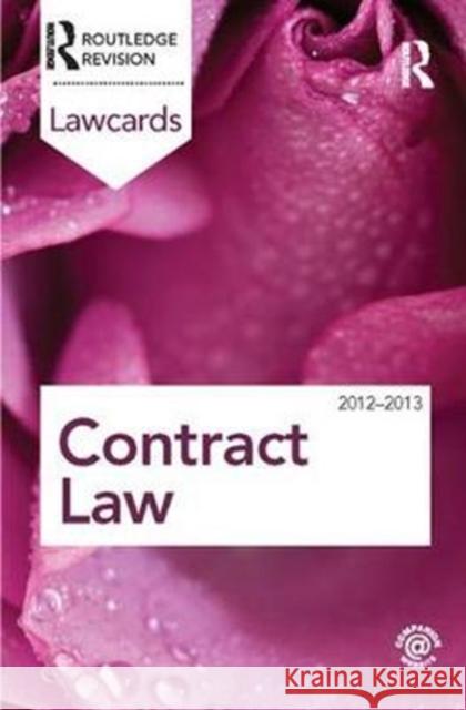 Contract Lawcards 2012-2013 Routledge 9781138414648