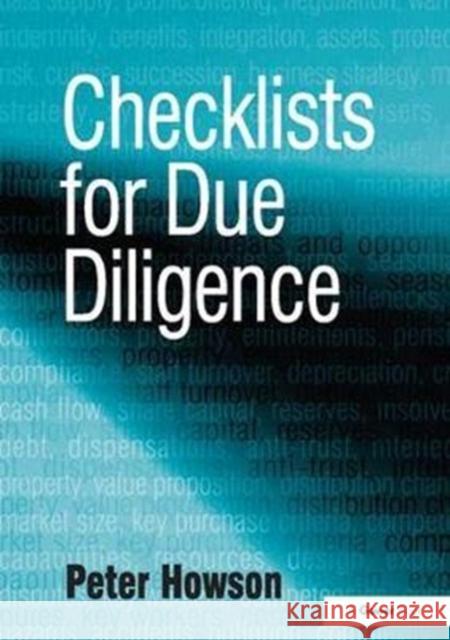 Checklists for Due Diligence Peter Howson 9781138414655