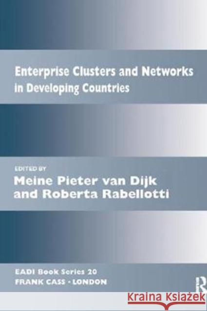 Enterprise Clusters and Networks in Developing Countries Meine Pieter Va 9781138416949 Routledge