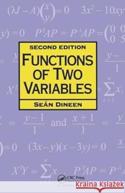 Functions of Two Variables Sean Dineen 9781138417762 Taylor and Francis