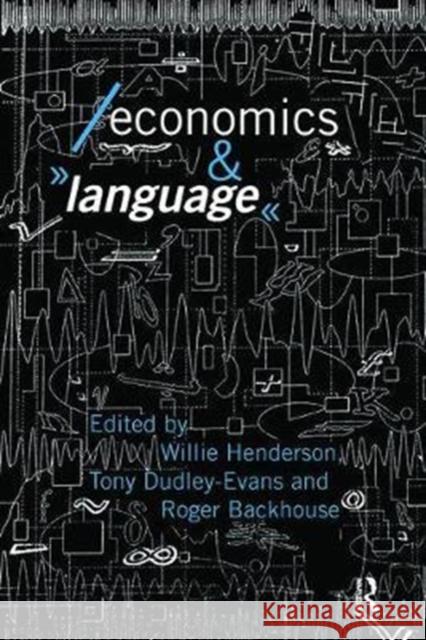 Economics and Language Roger E. Backhouse 9781138419179