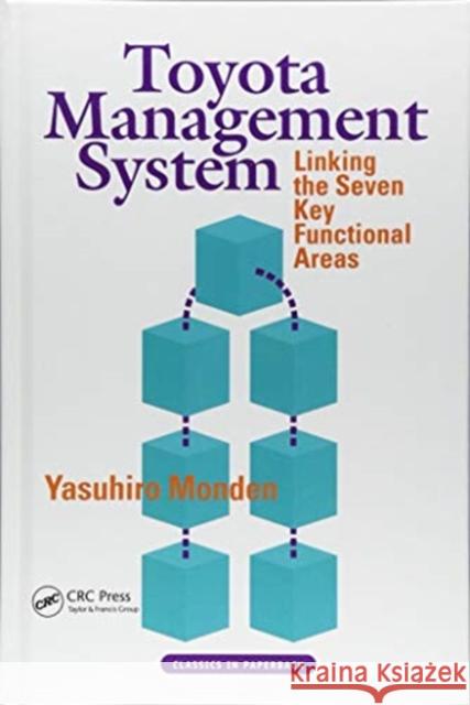 Toyota Management System: Linking the Seven Key Functional Areas Yasuhiro Monden 9781138438903 Taylor and Francis