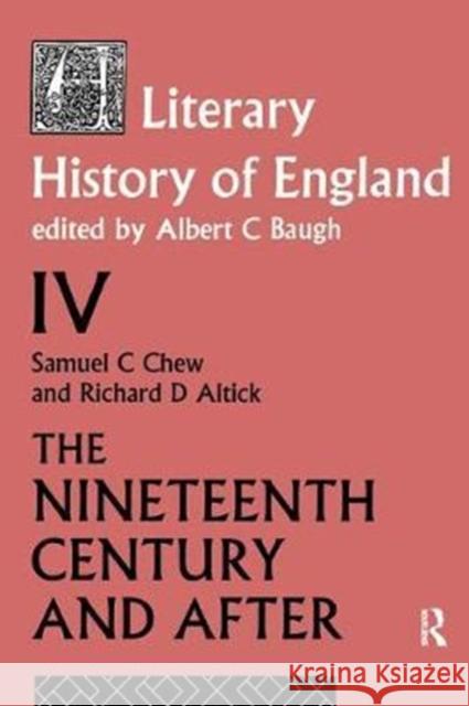 A Literary History of England Vol. 4 A. Baugh 9781138439849 Routledge