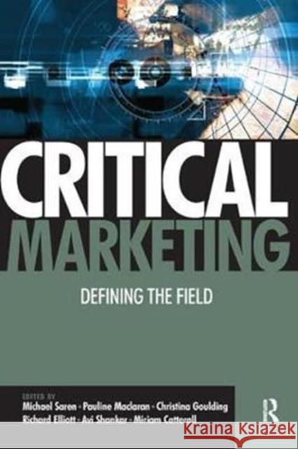 Critical Marketing Pauline Maclaran 9781138441194 Routledge