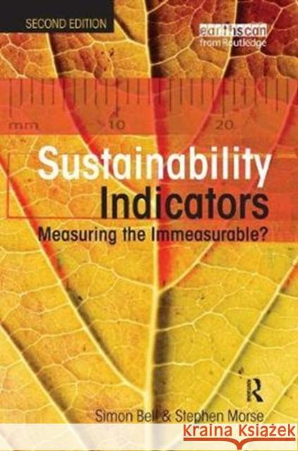 Sustainability Indicators: Measuring the Immeasurable? Simon Bell 9781138458260