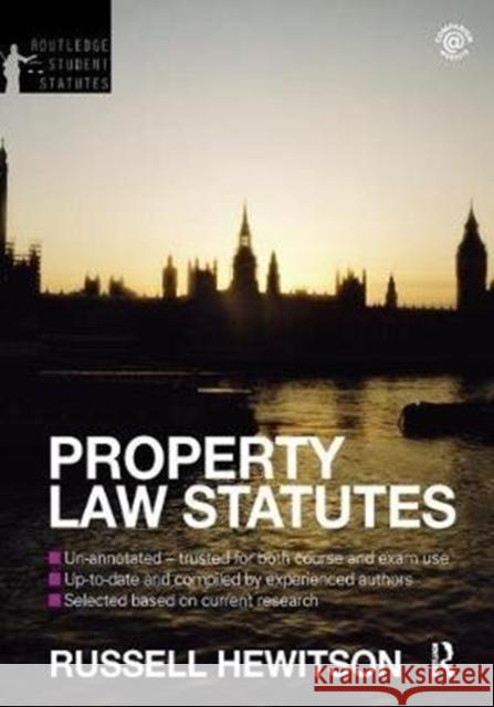 Property Law Statutes 2012-2013 Russell Hewitson 9781138461192 Taylor and Francis