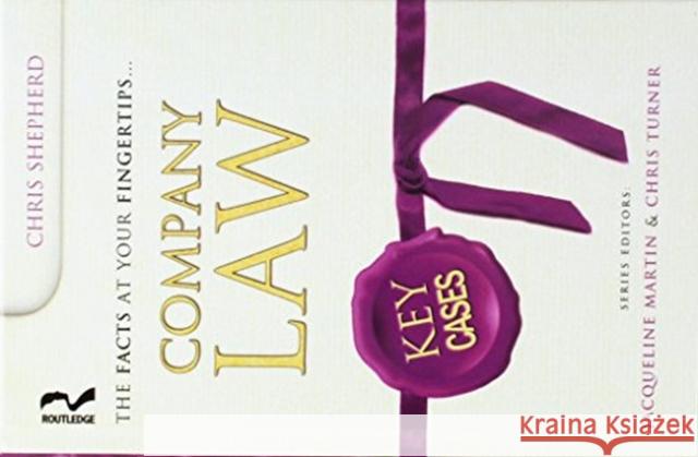 Key Cases: Company Law Shepherd, Christopher 9781138463271 