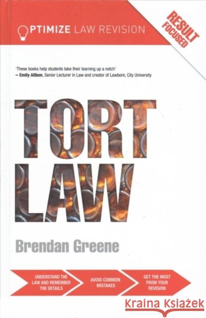 Optimize Tort Law Brendan Greene 9781138473485 Routledge