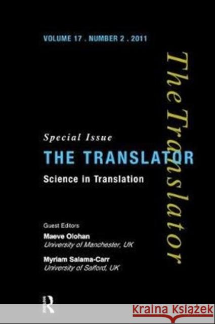 Science in Translation Maeve Olohan 9781138473720 Routledge