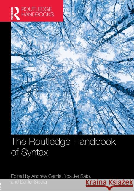 The Routledge Handbook of Syntax  9781138480582 Routledge Handbooks in Linguistics