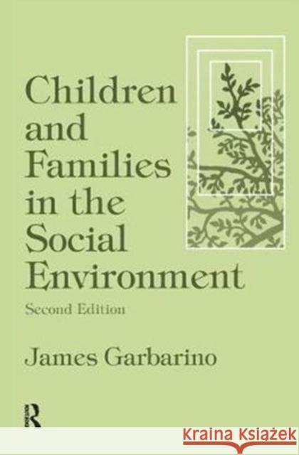 Children and Families in the Social Environment: Modern Applications of Social Work James Garbarino 9781138520370 Routledge