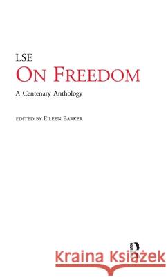 On Freedom Eileen Barker 9781138529144 Taylor and Francis
