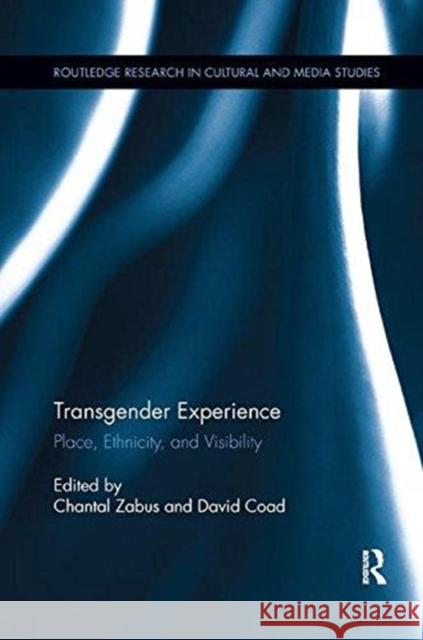 Transgender Experience: Place, Ethnicity, and Visibility Chantal Zabus David Coad 9781138548558 Routledge