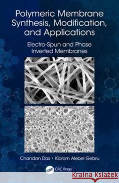 Polymeric Membrane Synthesis, Modification, and Applications: Electro-Spun and Phase Inverted Membranes Chandan Das Kibrom Alebel Gebru 9781138585799 CRC Press