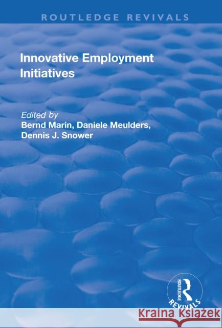 Innovative Employment Initiatives Bernd Marin 9781138634183