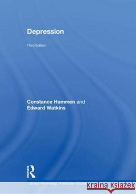 Depression Constance Hammen Ed Watkins 9781138646162 Routledge