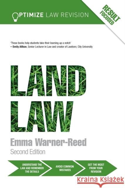 Optimize Land Law Emma Warner-Reed 9781138654112 Routledge