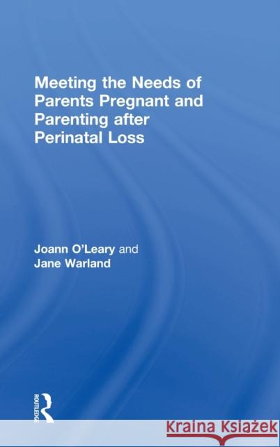 Meeting the Needs of Parents Pregnant and Parenting After Perinatal Loss Joann M O'Leary Jane Warland  9781138655065 Taylor and Francis