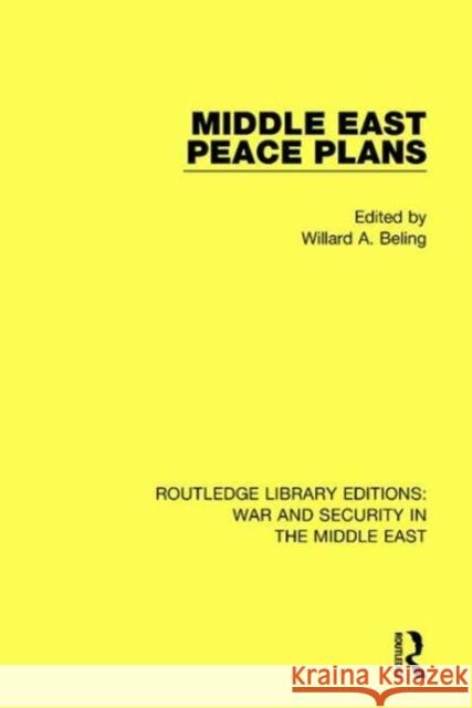 Middle East Peace Plans  9781138657199 