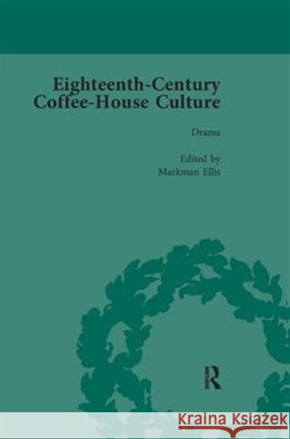 Eighteenth-Century Coffee-House Culture, Vol 3: Drama Ellis, Markman 9781138660618