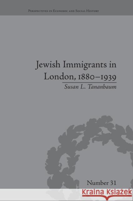 Jewish Immigrants in London, 1880-1939 Susan L Tananbaum   9781138663053 Taylor and Francis