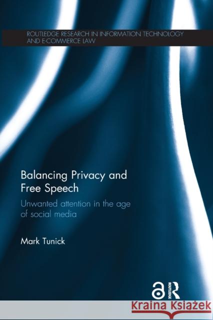 Balancing Privacy and Free Speech: Unwanted Attention in the Age of Social Media Mark Tunick 9781138689756 Routledge