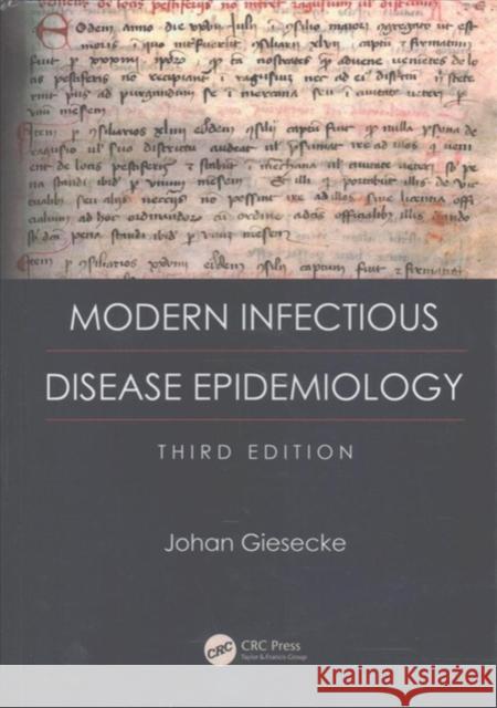 Modern Infectious Disease Epidemiology Johan Giesecke 9781138704633