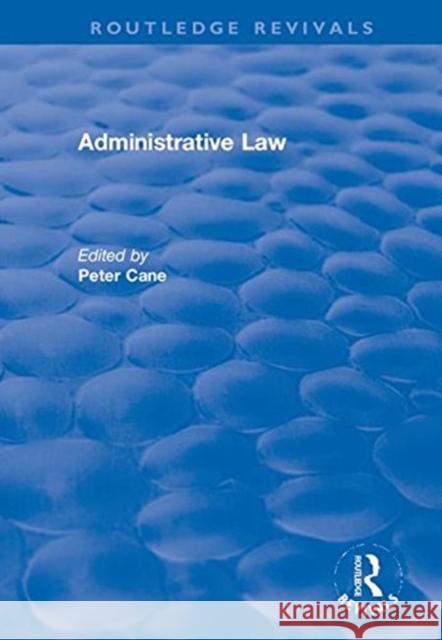 Administrative Law Cann, Steven 9781138739444