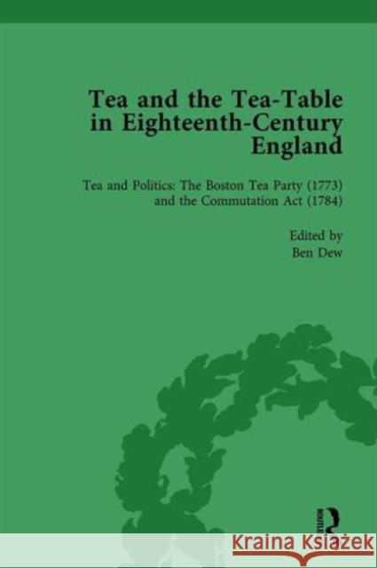 Tea and the Tea-Table in Eighteenth-Century England Vol 4 Markman Ellis Richard Coulton Ben Dew 9781138757639