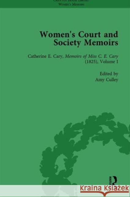 Women's Court and Society Memoirs, Part I Vol 3 Amy Culley Katherine Turner  9781138766198