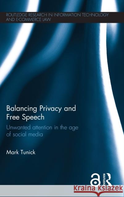 Balancing Privacy and Free Speech: Unwanted Attention in the Age of Social Media Mark Tunick   9781138791053 Taylor and Francis