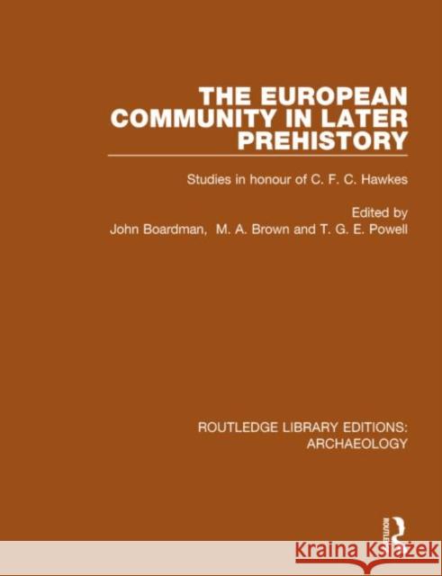 The European Community in Later Prehistory: Studies in Honour of C. F. C. Hawkes John Boardman M. a. Brown T. G. E. Powell 9781138805910 Routledge