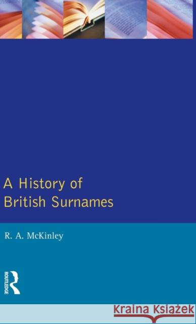 A History of British Surnames Richard McKinley 9781138836181 Routledge