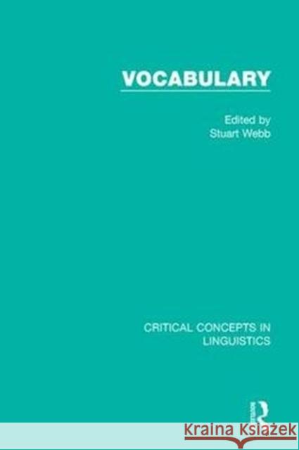 Vocabulary Stuart Webb (Victoria University of Well   9781138838628