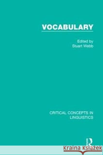 Vocabulary Stuart Webb (Victoria University of Well   9781138838635