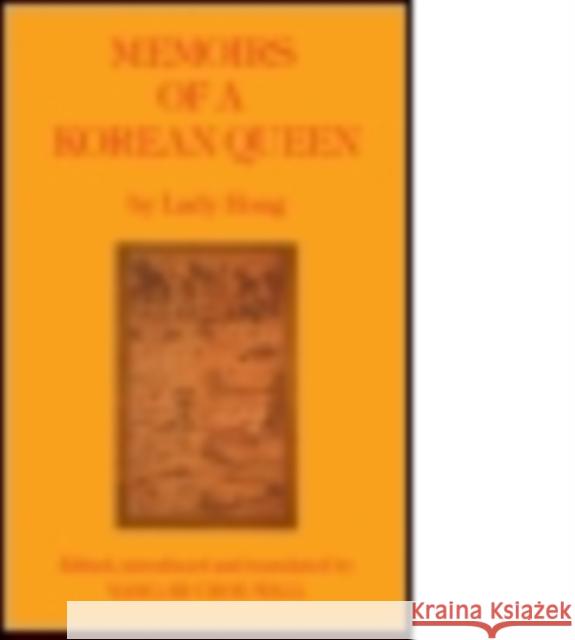 Memoirs of a Korean Queen Hong 9781138863507