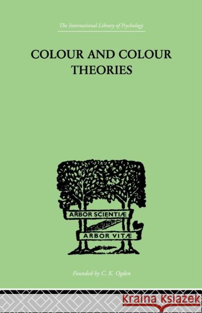 Colour and Colour Theories Christine Ladd-Franklin 9781138874978