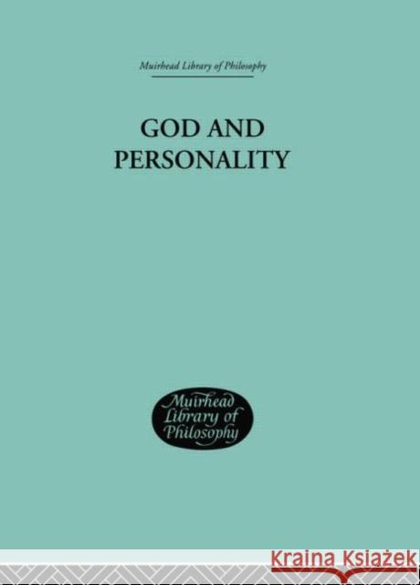 God and Personality Webb, Clement C J 9781138884311 Taylor and Francis