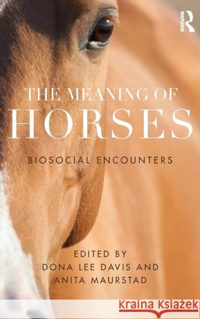 The Meaning of Horses: Biosocial Encounters Dona Davis Anita Maurstad 9781138914551