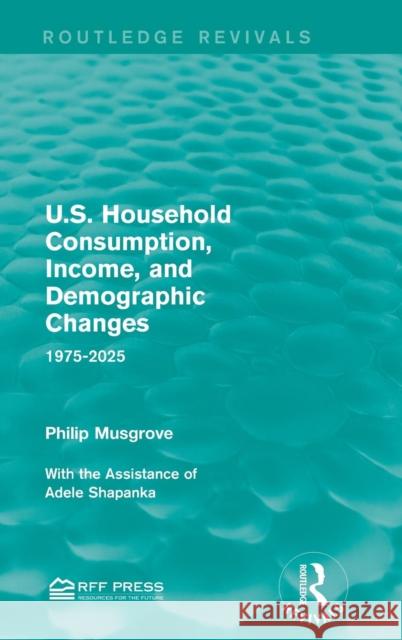 U.S. Household Consumption, Income, and Demographic Changes: 1975-2025 Philip Musgrove 9781138934641