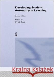 Developing Student Autonomy in Learning  9781138967519 Taylor and Francis