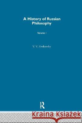 History Russian Philosophy V1 V. V. Zenkovsky 9781138971813