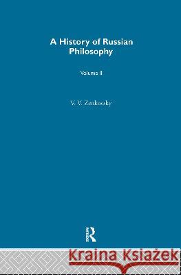 History Russian Philosophy V2 V. V. Zenkovsky 9781138971820