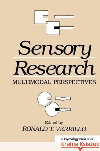 Sensory Research: Multimodal Perspectives  9781138981652 Taylor and Francis