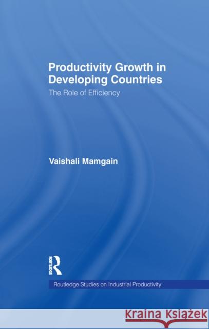 Productivity Growth in Developing Countries: The Role of Efficiency Vaishali Mamgain 9781138985513 Taylor and Francis