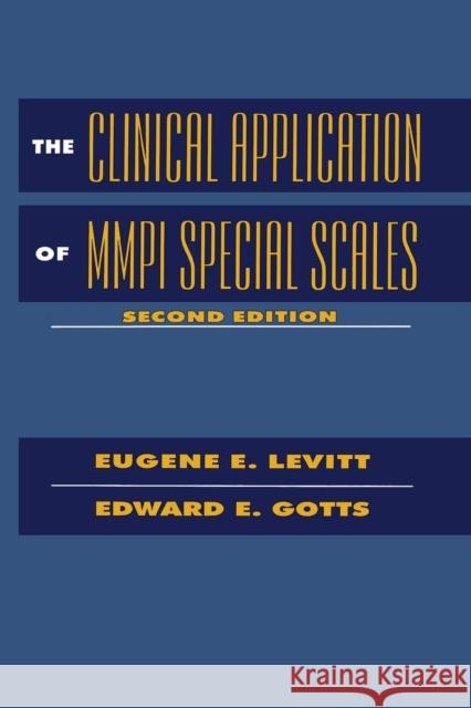 Clinical Application MMPI 2nd Eugene E. Levitt, Edward E. Gotts 9781138988910