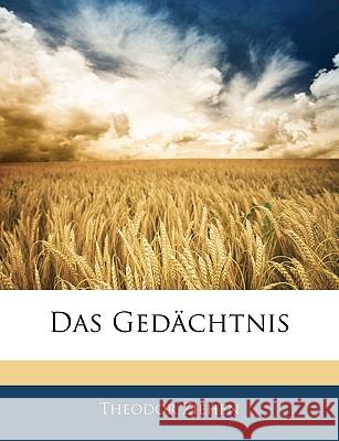 Das Gedachtnis Theodor Ziehen 9781144446022 