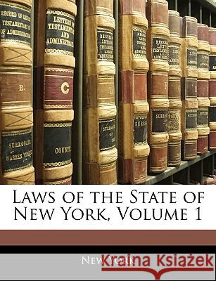 Laws of the State of New York, Volume 1 New York 9781144452917 