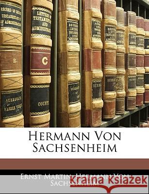 Hermann Von Sachsenheim Ernst Martin 9781144733689