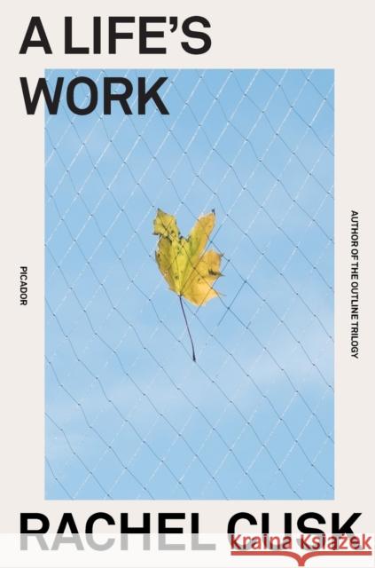 A Life's Work: On Becoming a Mother Rachel Cusk 9781250828255 Picador USA